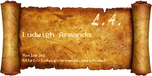 Ludwigh Armanda névjegykártya